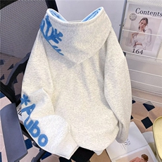 春秋连帽卫衣外套上衣宽松2026美式新款学院洋气潮流WYH13P46，女装短外套，星座1013-5