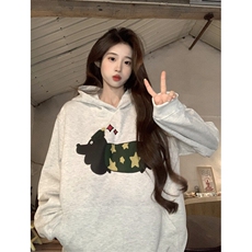EE085-P65卫衣男女情侣薄款2024宽松印花外套连帽韩版上衣200斤，女装短外套，星座911-3