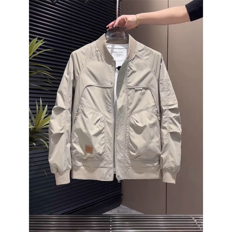 J9914-P65美式复古新款潮牌工装修身飞行员外套图片