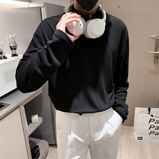 白色2023秋装男士修身圆领长袖T恤潮款长tee男T2306-P58控78，男装T恤，电商A108