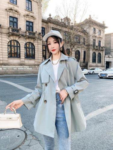 2021春款风衣外套，女装风衣，春语雨桐