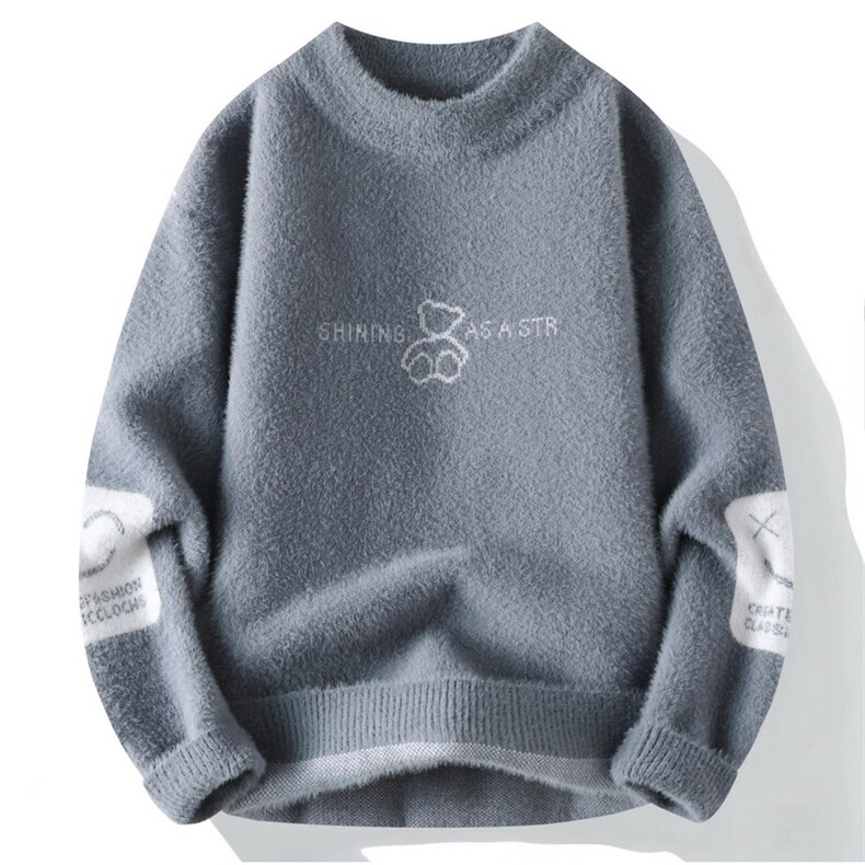 长袖青年仿貂保暖休闲打底衫百搭毛衣秋冬男士CC6608-P45,男装T恤,星座1105-3