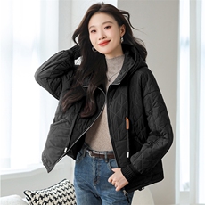 现货2024新款美拉德冬季夹棉外套小棉袄，女装棉衣/棉服，深水步