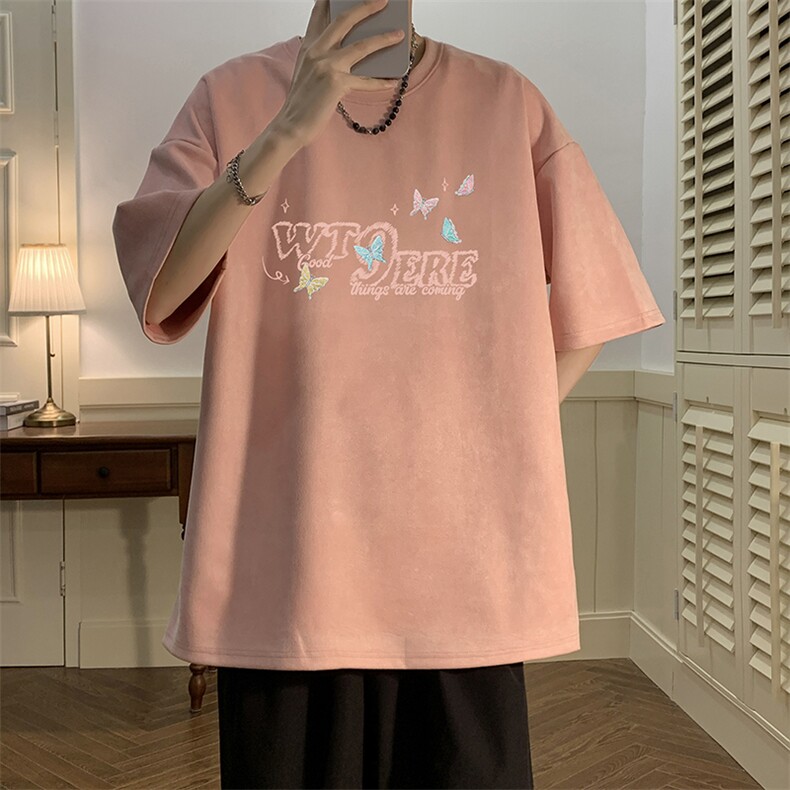 麂皮绒短袖t恤男大码半袖男JD82443-P25,男装T恤,电商A040