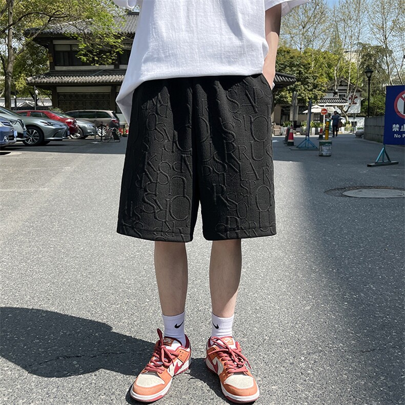 A125-P30 格子短裤男大码胖子五分裤男休闲中裤图片