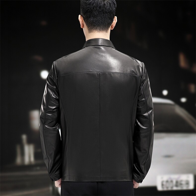 WL2106秋冬新款男士真皮皮衣男山羊皮夹克多口袋P790,男装夹克,电商B360A（原721A）