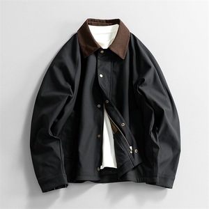 翻领夹克男春季简约宽松潮流百搭上衣服JK268-P78图片