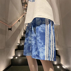 扎染短裤男夏季外穿ins超火5分裤炸街CK43P28，男装休闲裤，星座1116-2