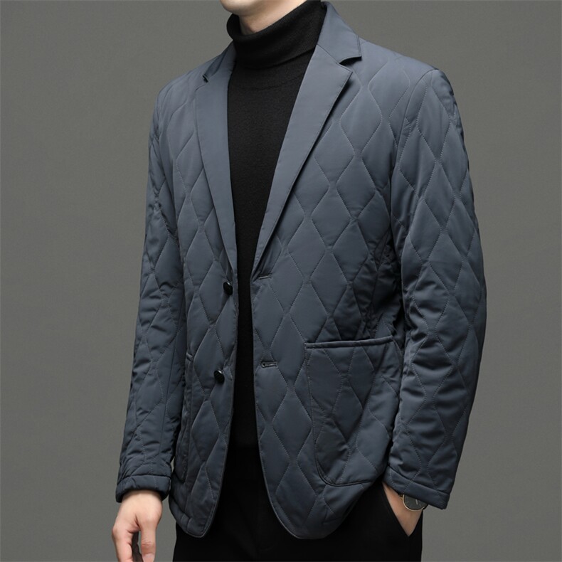秋冬季休闲西装外套男士中年爸爸装商务加棉厚新款保暖小西服上衣,男装西服,电商B212（原钱塘6029）