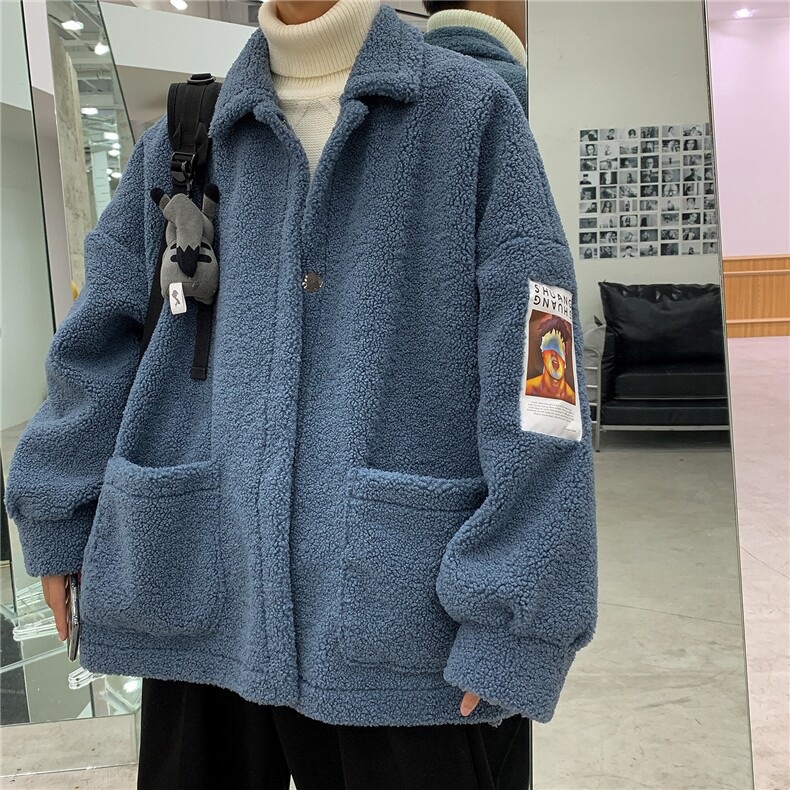 DB239-Y个性贴补印花加厚男士羊羔毛外套男,男装棉衣,星座514-2(原B239)