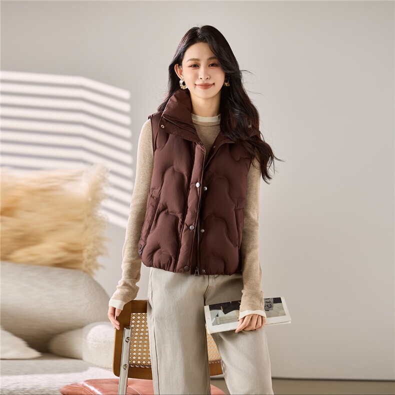 2025冬装新款立领羽绒马甲，女装羽绒服，梦芯尔