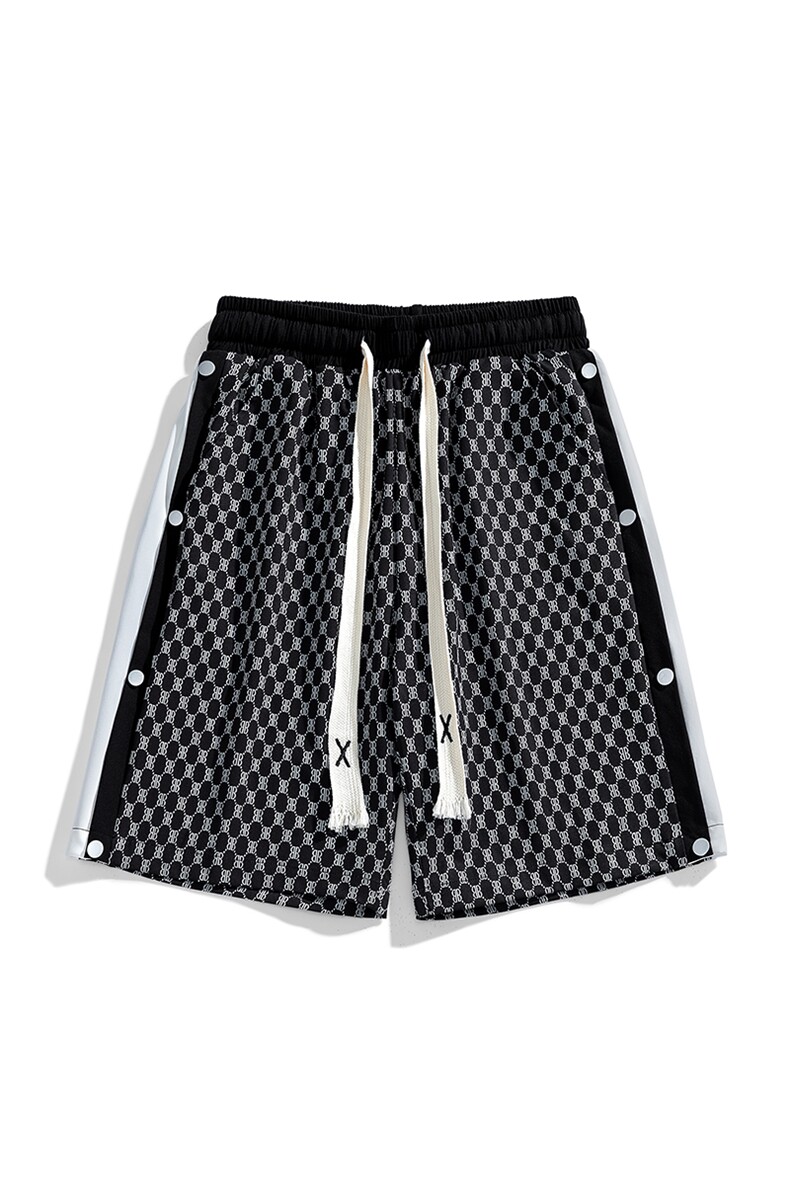 K2317-P45L-9XL夏季新款大码满印排扣休闲短裤五分裤,男装牛仔裤,星座109