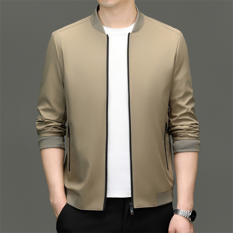XL-K2399秋冬新款男士夹克棒球领商务休闲时尚青年男装纯色外套图片