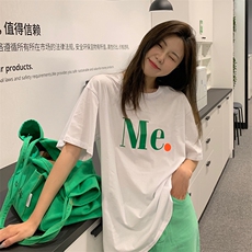 T0737-P252025新简约字母百搭圆领短袖英文字母纯棉印花T，男装T恤，星座617A-2