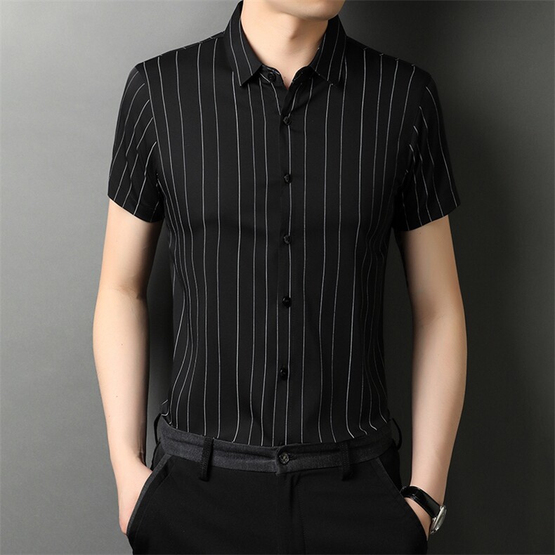 AT2242钱塘2020-3夏季男士高端短袖精品衬衫P43图片