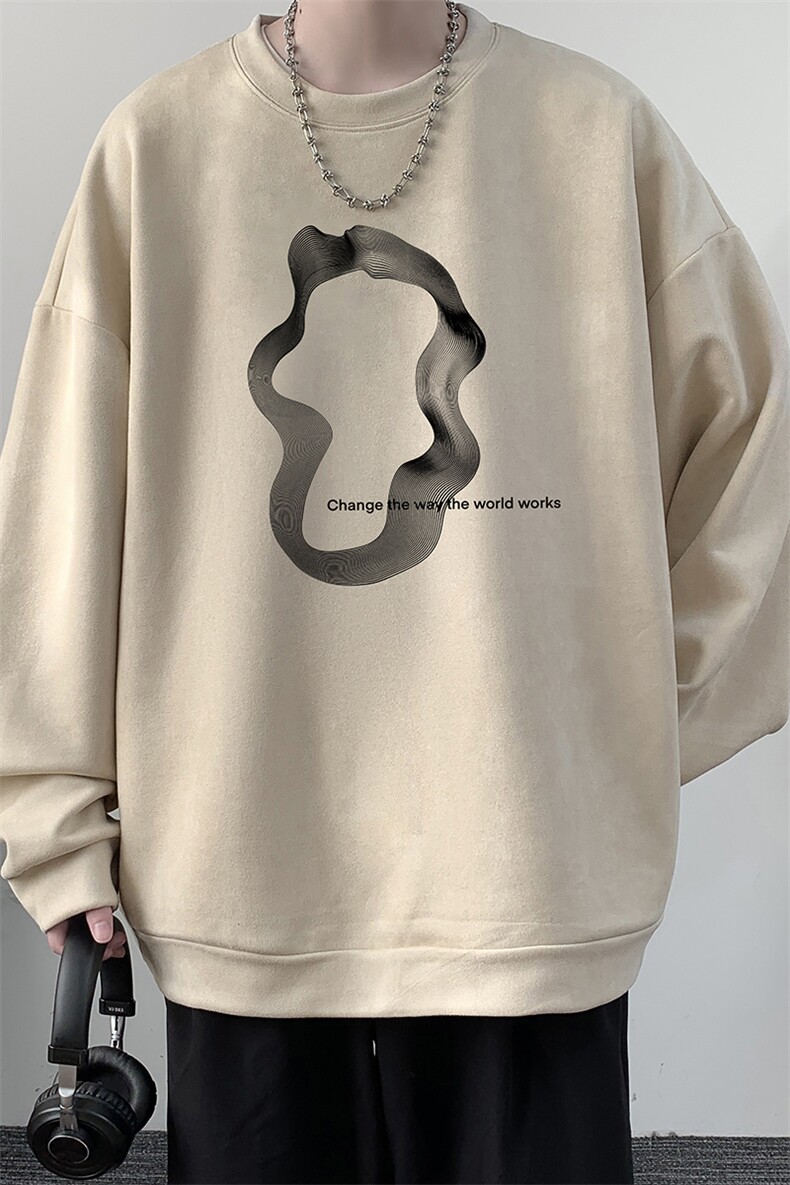 麂皮绒卫衣男大码重磅长袖t恤男JW81390-P35,男装卫衣,电商A040