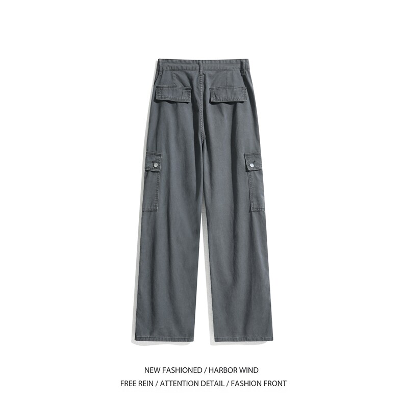 2025春季新款美式复古水洗做旧宽松休闲工装裤B315-K849-p75控98,男装休闲裤,电商B315