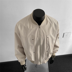 美式ins棒球服外套潮牌宽松痞帅飞行员夹克情侣外套 J51339 P65图片