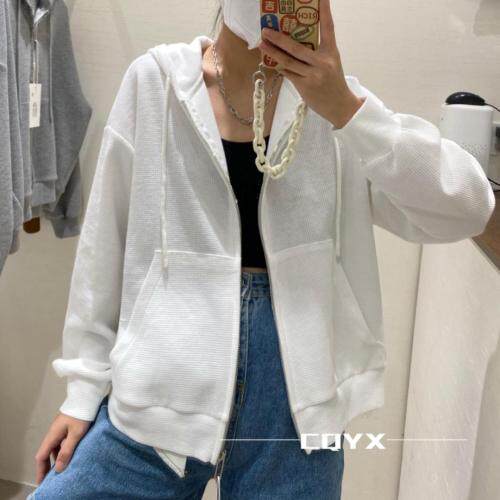 秋装新款华夫格韩版卫衣外套，女装卫衣/绒衫，淳·清雅秀