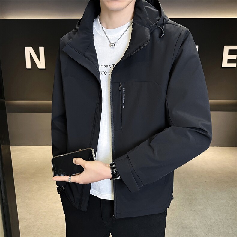 轻商务连帽春季外套2026新款男装夹克C317-8881-P135，男装夹克，电商C317