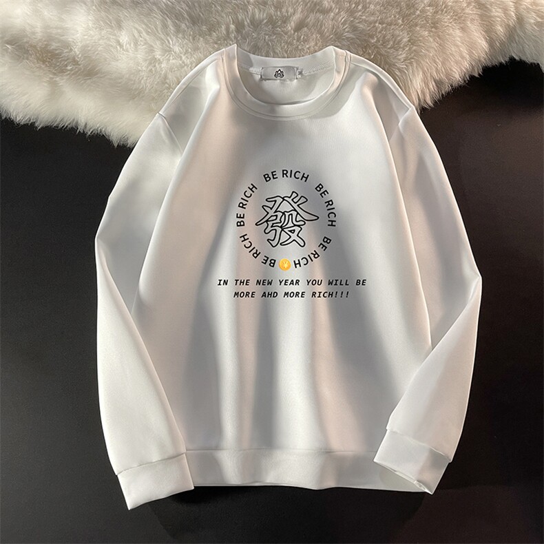 T4163-P25加绒款-P35简约帅气百搭长袖t恤男大码胖子卫衣,男装卫衣,电商A040