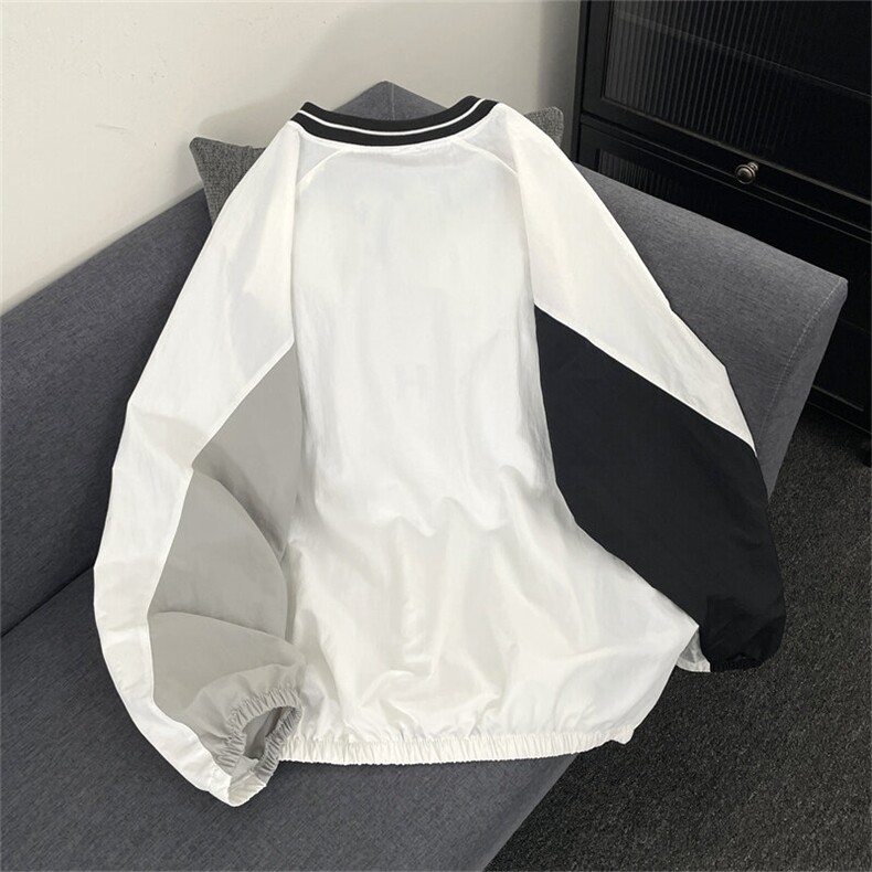 美式撞色球衣防晒衣男女休闲薄款情侣装运动卫衣YW146P45,男装防晒衣,星座1013-1