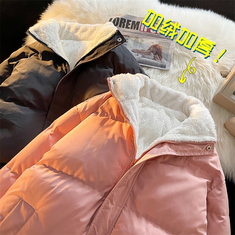 ！2023冬新款男士加绒加厚棉衣高品质纯色棉服外套MY100特P75,男装棉衣,电商B220
