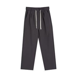 抖音品质春夏男西裤直筒坠感长裤松紧系带裤加大码S-5XL k55 P45图片