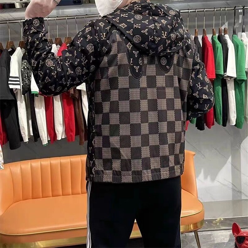 (网络图慎用有大货)轻奢连帽休闲夹克外套潮牌313B-JK2509-P105,男装夹克,星座313B