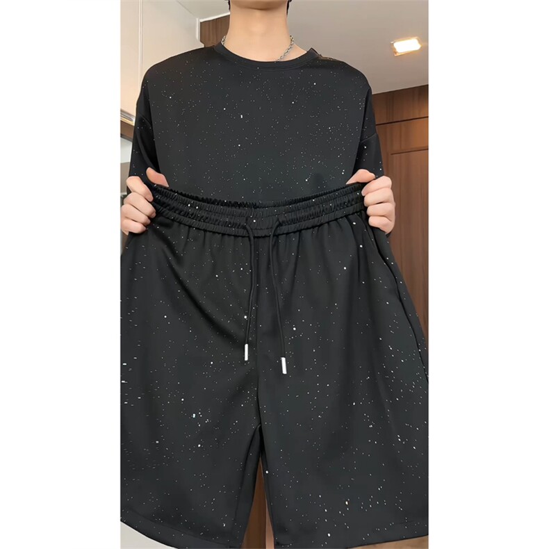 量大优供视频300g重磅满天星短裤休闲裤男XDK00-特P23,男装牛仔裤,电商B367