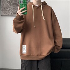 WY2045-P35纯棉连帽卫衣男大码运动帽衫宽松薄外套男，男装卫衣，电商A040