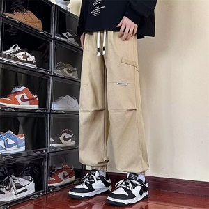 美式机能风工装裤子男士潮牌宽松青少年直筒休闲阔腿长裤K873/P50图片