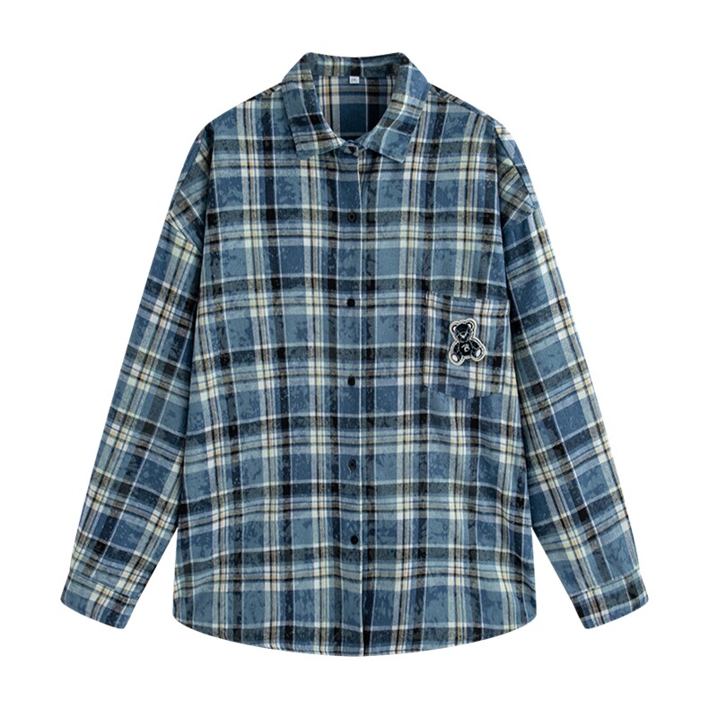 B225-C8806-P63-X79-美式新款扎染衬衫--65%聚酯纤维35%棉--现货，男装衬衫，电商B225