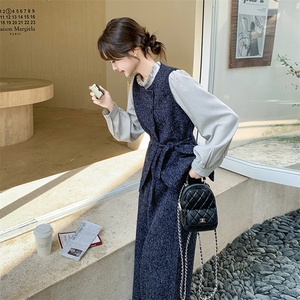 2025秋款现货 韩版通勤藏青气质三件套2C090-1278-P185-K268图片