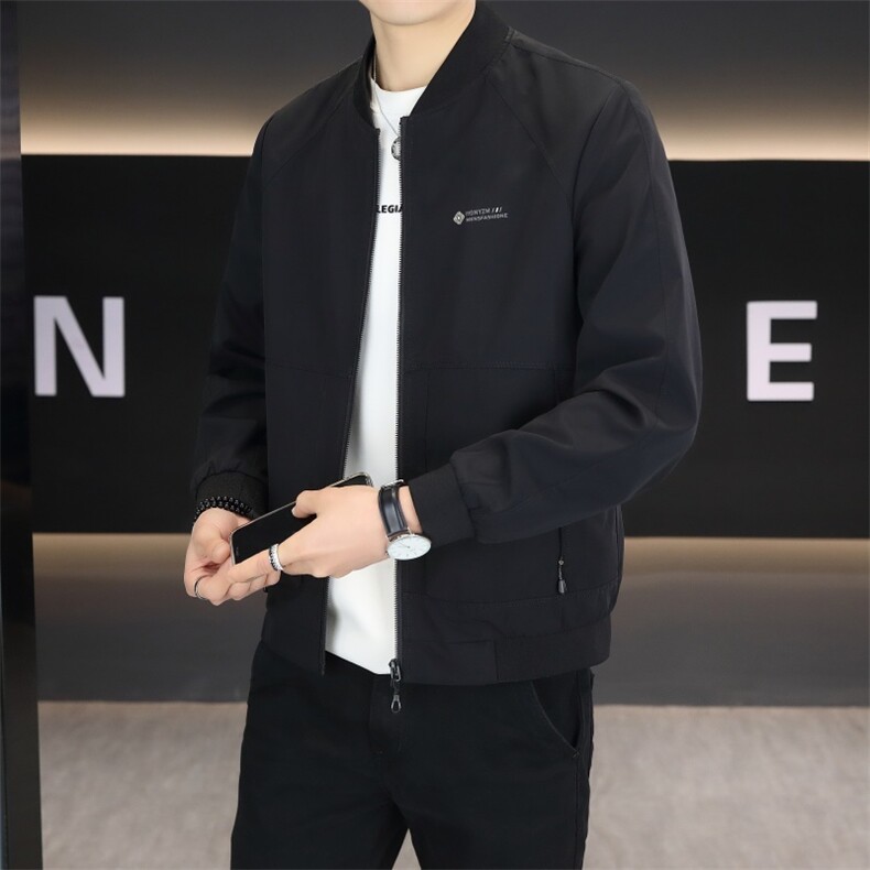 夹克男棒球领外套高品质型男商务休闲百搭青年夹克外套N9816-P120图片