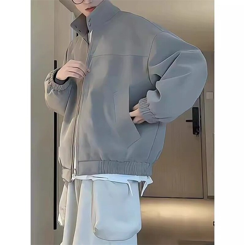 现货 网图慎用 春秋款皮夹克扎染皮衣外套棒球服 JK313 P6图片