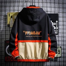 2021秋季新日系网格男魔术贴工装撞色拼接印花夹克外套J6009-P75，男装夹克，电商A001