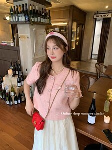 现货，凉丝流苏边小香短袖,其它,F/TU