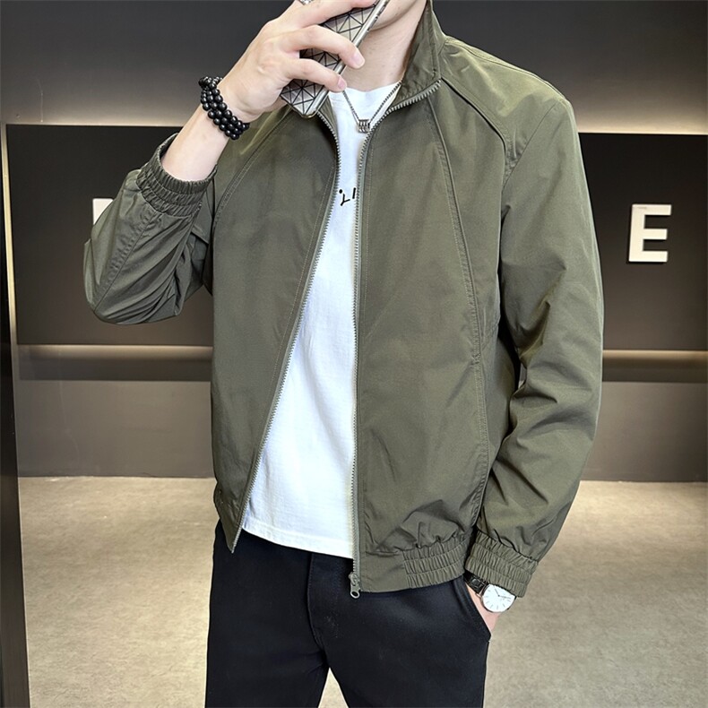 男外套行政夹克上衣潮牌痞帅休闲立领工装夹克JK9213P90控138,男装夹克,星座914
