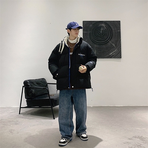 秋冬新款男百搭港风设计感棉衣M068B-P90控148图片