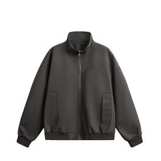 美式教练飞行员夹克男生痞帅硬汉穿搭短款外套cleanfit立领棒球服，男装夹克，星座506A