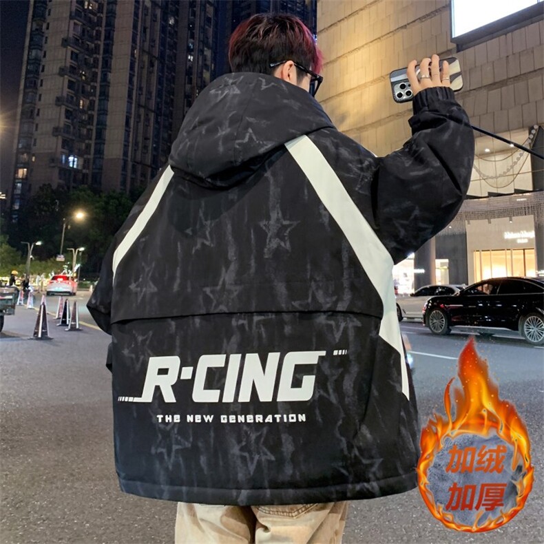 男士外套2025新款春秋季加绒学生夹克港风工装冲锋衣服YC6169,男装夹克,星座1206（原A206）