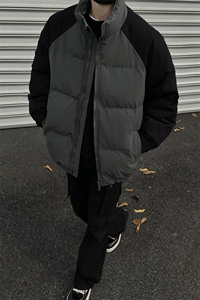(大量现货）冲量款撞色款高品质立领棉衣外套 TBMY07-P60特价图片
