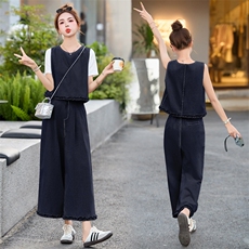 欧货休闲小香风马甲牛仔套装女2025夏季超火洋气减龄九分裤三件套，女装套装/套裙，瑶迪依秀