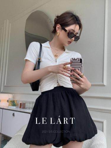 LELáRTXL032修身皱褶上衣,女装,LE LART