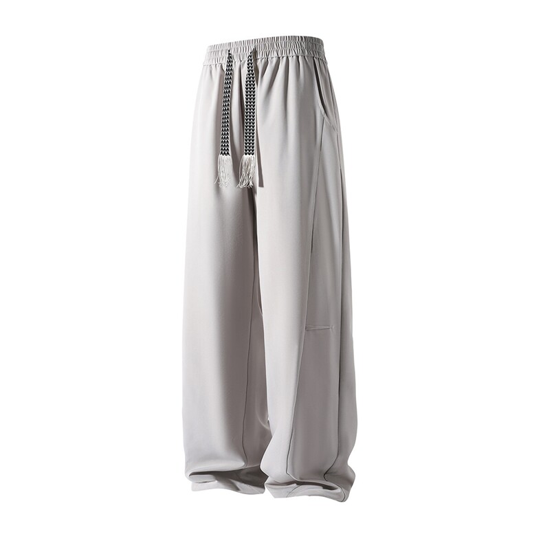 辑明线冰丝褶皱休闲裤 K064立体 92%聚酯纤维8%氨纶(S-2XL)TP25图片