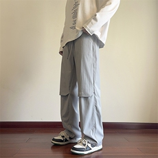 港风伞兵裤休闲裤宽松运动裤拖地裤束脚裤男KP813P45，男装休闲裤，星座1204-3