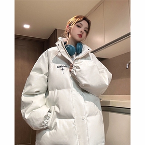 EQ345 鳄鱼PU皮棉衣外套男女情侣装冬季加厚面包服2024新款图片