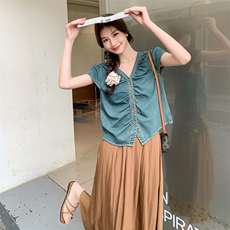 气质高级感牛仔套装裙两件套2933P145K218，女装套装/套裙，2C029