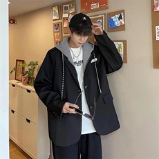 男士休闲西装外套双层连帽西装J6507P73，男装西服，星座1116-2